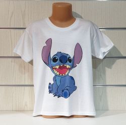 Детска тениска Стич (Stitch) в бял цвят