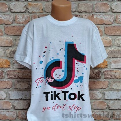 Мъжка тениска с дигитален печат TIK TOK