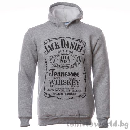 Мъжки суитшърт Джак Даниелс ( Jack Daniel's), Уиски в сив цвят