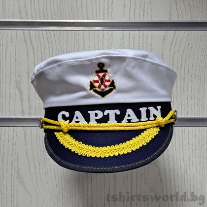 Детска капитанска шапка CAPTAIN с Котва, Унисекс