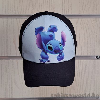 Детска шапка с козирка със Стич (Stitch) в черен цвят, от 3 до 15 години