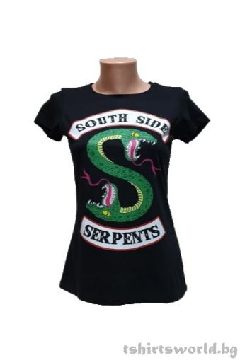 Дамска тениска на сериалът Ривърдейл (Riverdale) - Southside serpents