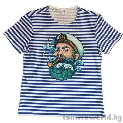 Мъжка Класическа Моряшка Тениска с Моряк