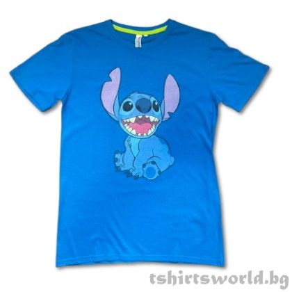 Детска тениска Стич (Stitch) в син цвят 
