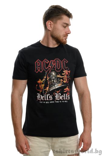 Мъжка тениска на музикалната група AC/DC - Hells Bells, Дяволчета