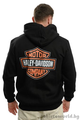 Мъжки суитшърт  С ЦИП с логото на Харли Дейвидсън (Harley Davidson)