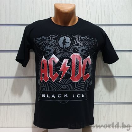 Детска тениска на музикалната група AC/DC - Black Ice