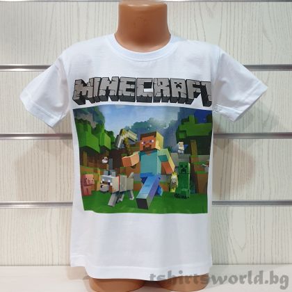 Детска тениска MINECRAFT (Майнкрафт)