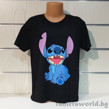 Детска тениска Стич (Stitch) в черен цвят