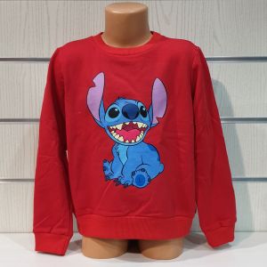 Детска ватирана блуза с дълъг ръкав Стич (Stitch) в червен цвят