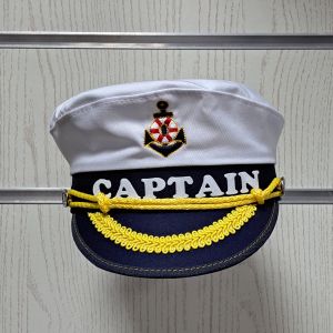 Детска капитанска шапка CAPTAIN с Котва, Унисекс