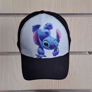 Детска шапка с козирка със Стич (Stitch) в черен цвят, от 3 до 15 години