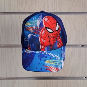 Детска шапка с козирка СпайдърМен (SpiderMan) в син цвят, от 3 до 12 години