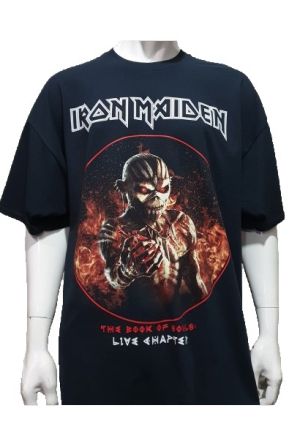 Мъжка тениска на музикалната група  IRON MAIDEN -  The Book of Souls Live Chapter, Ситопечат