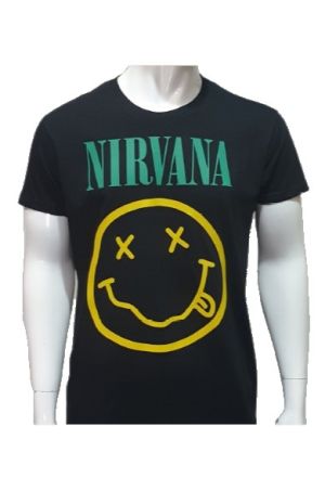 Мъжка тениска с логото на музикалната група Nirvana