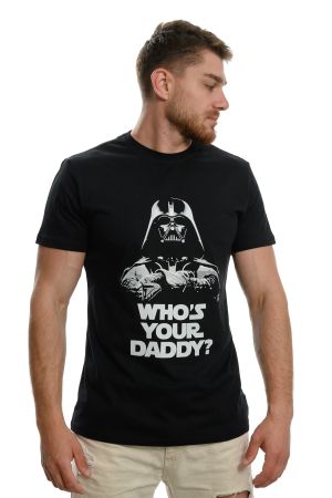 Мъжка тениска с Дарт Вейдър - Who's Your Daddy, STAR WARS (Междузвездни войни)