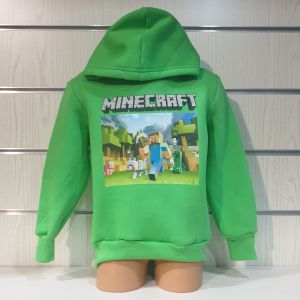 Детски суитшърт MINECRAFT (Майнкрафт) в зелен цвят