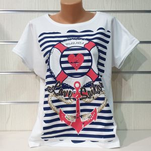 Дамска тениска LOVE SAILOR, Голяма котва