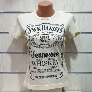 Дамска тениска Джак Даниелс ( Jack Daniel's), Уиски в бежов цвят