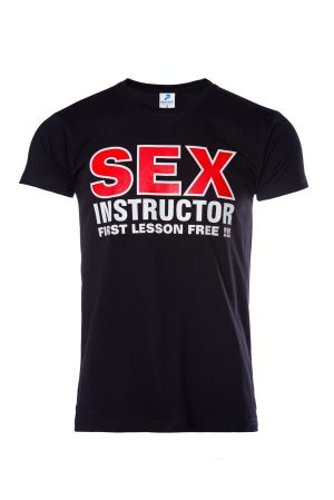 Мъжка тениска SEX INSTRUCTOR first lesson free