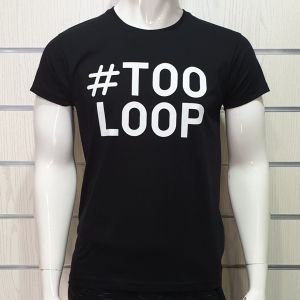 Мъжка тениска TOOLOOP, Тулуп в черен цвят