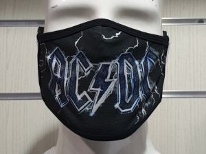 Маска за многократна употреба на музикалната група AC/DC, двупластова